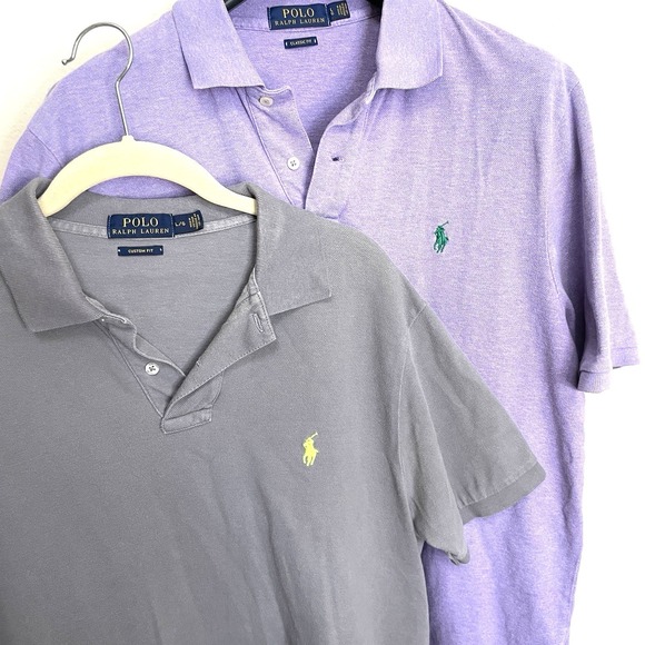 Polo Ralph Lauren Other - Polo Ralph Lauren Mens Polo set 2 Classic Fit Purple Heather Cotton Shirt Large